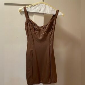 Named Wardrobe leather brown dress